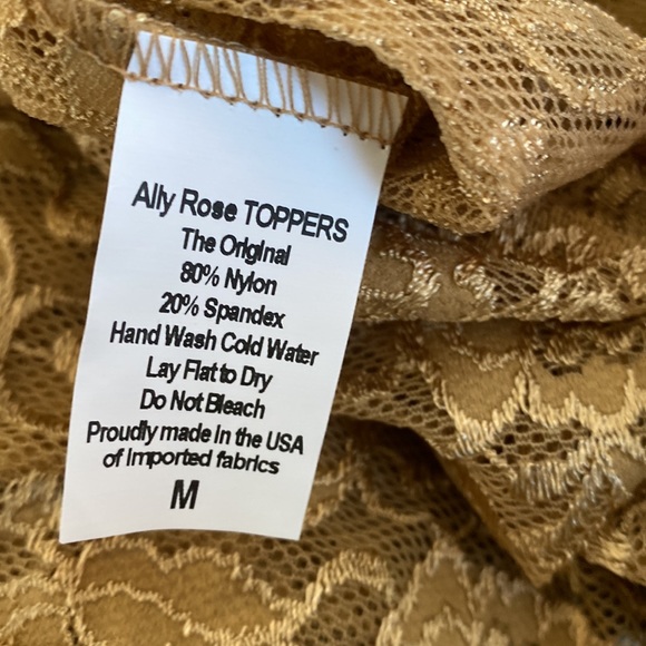 Ally Rose Gold Topper with matching Bandeau -size Medium - Picture 3 of 5